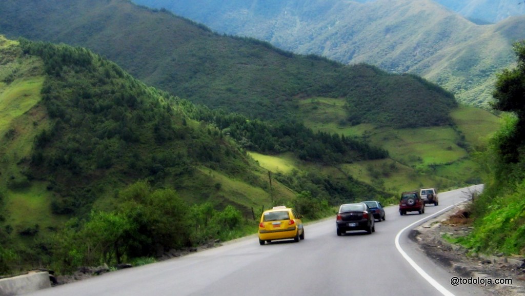 Manejando entre Loja en Vilcabamba